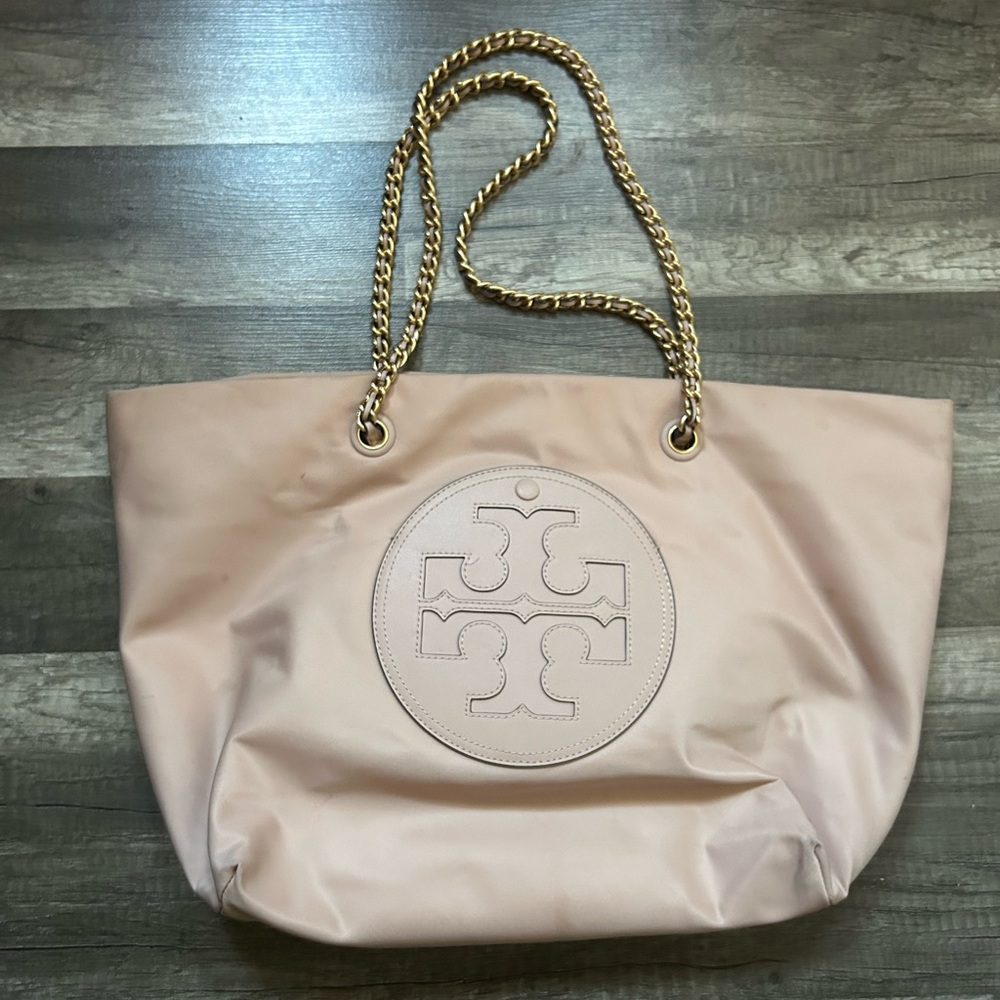 Tory Burch Blush Tote with Gold Chain